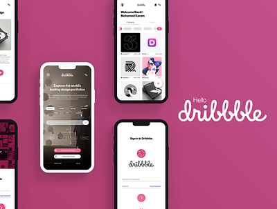 Hello Dribbble behance branding concept design dribbble graphic design illustration ios logo ui