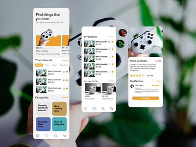 Shop App graphic design ui