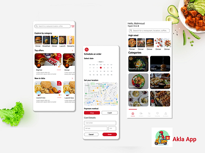 Food delivery app app design graphic design ui ux