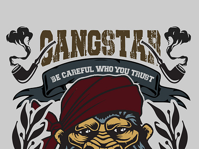 T shirt design (gangstar)