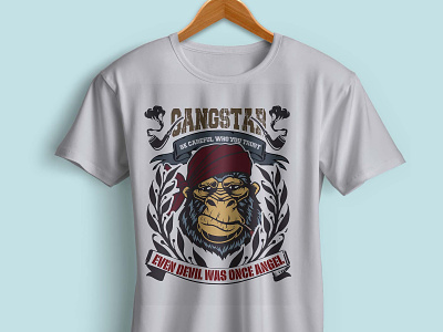 GANGSTER T SHIRT DESIGN art graphic design mockup t shirt t shirt design tshirt design idea tshirtdesign