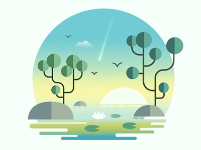 Lake illustration
