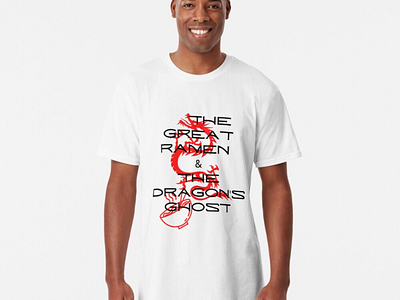 T-Shirt with The great ramen and the dragon's ghost eight design amazing apparel branding clothing design fashion graphic design great illustration logo merch t shirt t shirt design t shirt designer t shirts tshirt