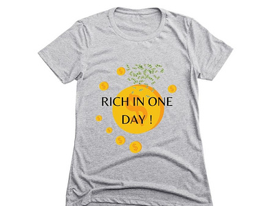 Rich in one day ! women slim fit tee