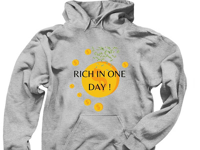 Rich in one day ! pullover hoodie