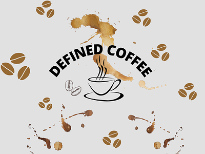 Defined Coffee badge branding design engraving etching illustration logo super2design3 vector
