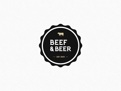 Logo: Beef & Beer black clean logo vintage