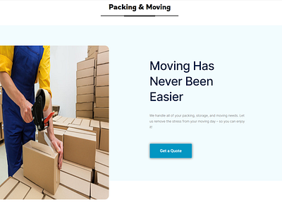 Website for a Packing & Delivery Company by Elementor design elementor web design website wordpress wordpress customization wordpress theme wordpress web design