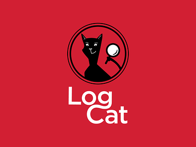 Logo for LogCat - Mobile Testing Meetup brandhero branding cat ilustration ilustrator logcat logo meetup poland red sign symbol tester testing vector wroclaw