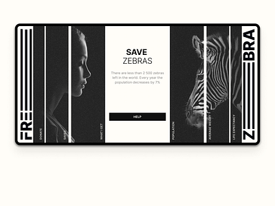 FREE ZEBRA defense fund concept bw concept design graphic design logo ui