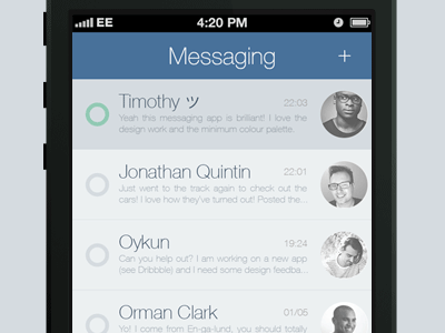 A Messaging App [GIF] app design gif messaging