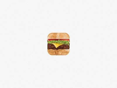 App Icon 7 app beef bun burger design food icon ios lettuce patty tomato