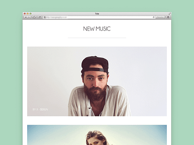 Dribbble Preview blog clean design flat minimal music