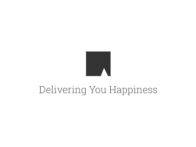 Happiness brand branding deliver delivering happiness logo simple