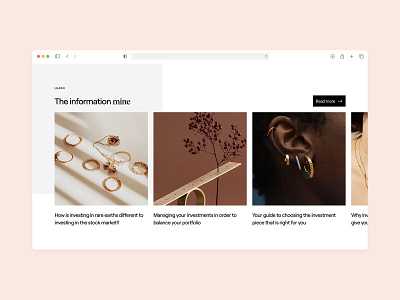 7879 - Information Mine blog branding design jewellery learn more menu product ui website