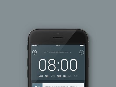 Preview alarm app design material preview