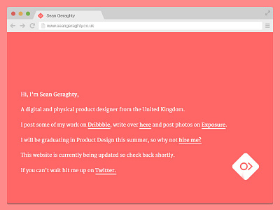 Website Update brand design flat font logo red simple text website