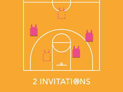 Dribbble Invites basketball court dribbble illustration invitation invite team
