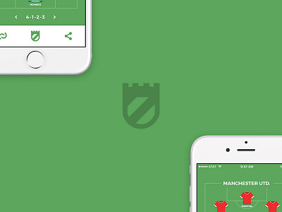 Football Teaser app design flat football manchester soccer team teaser ui united