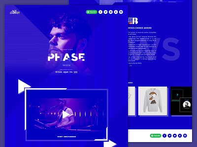 Jack Garratt Website - Redesign album artist blue music redesign web website