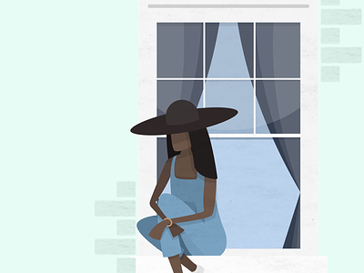 New Illustration Style brand building female home illustration nested startup window woman