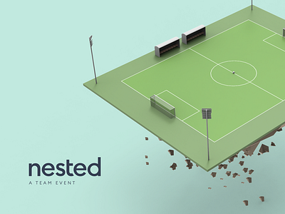 Football ⚽ 3d drawing football illustration model pitch poster render soccer work