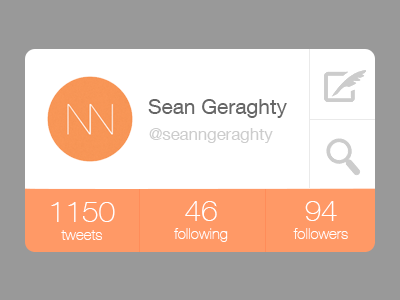 Widget by Sean Geraghty on Dribbble