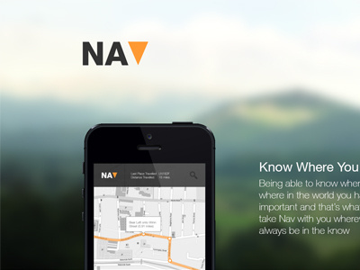 Website - Nav app concept gps navigation website