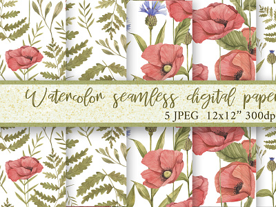 Wild floral seamless pattern design