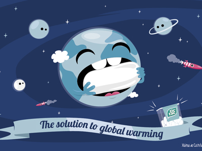 the solution to global warming by vainui de castelbajac on Dribbble