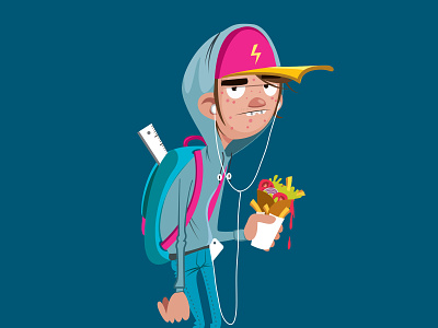 character design / teenager characterdesign hoodie illustration kebab teenager vector
