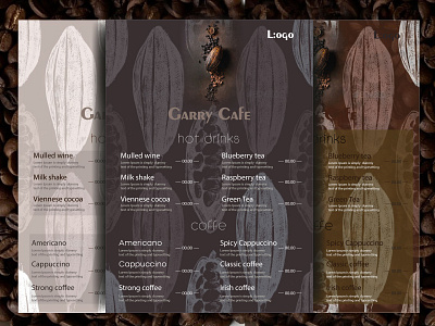 Cafe Menu banner benner branding cafe coffee design flyer graphic design menu restaurant ui ux vector