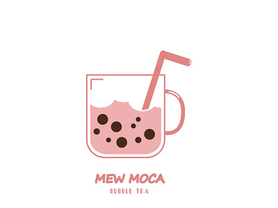 Bubble tea flat illustration )