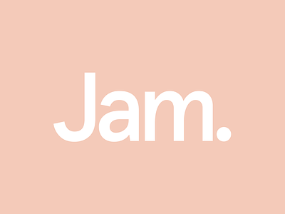 Jam. branding identity jam logo pastel salmon typography