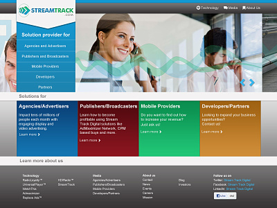 Webdesign for StreamTrack Inc bootstrap corporate css3 logo webdesign