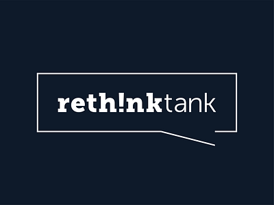 Rethink Tank brand design branding flat font logo logo design logotype minimalistic simple typogaphy