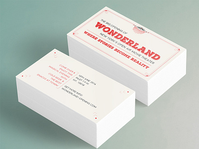 Wonderland Invitation Card brand brand identity card design invitation paper print typography