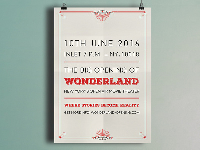 Wonderland Event Poster event illustration poster print typography