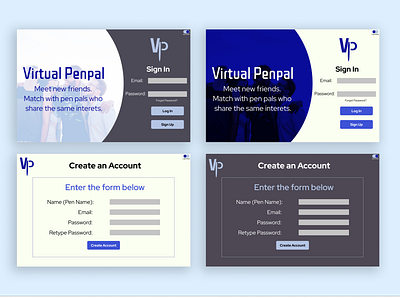 Virtual Penpal design ui