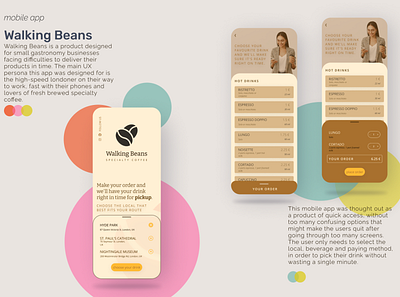 Walking Beans app design mobileapp ui ux