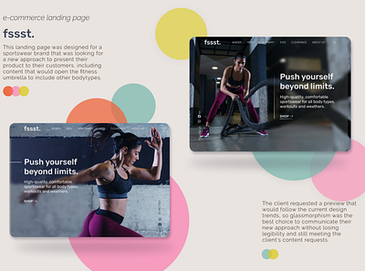 fssst. Sportswear design sportswear ui ux web design