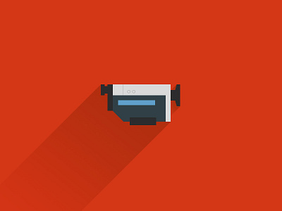 Tape Camera camera concept flat icon illustration recording tape vector
