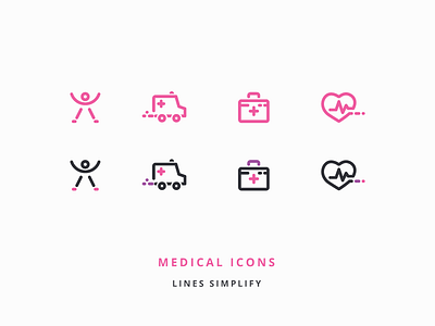 Medical Icons health healthcare icons line medical pink sign
