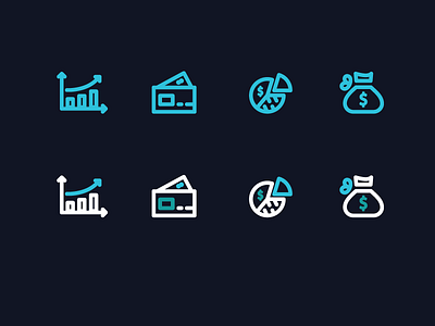 Money Icons Dark Version