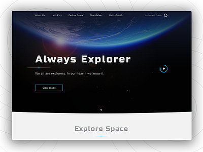 Daily Ui 003# - Landing Pages astronaut home page landing page minimal space ui web design