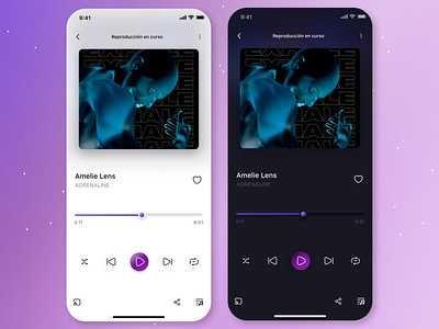 Maraton UI 🏃🏻‍♀️ - Challenge #12 Music player 🔊 app design ui ux