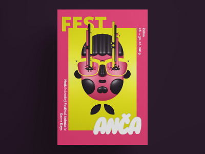 FEST ANCA – POSTER anca character fest festival grandma identity plastic poster