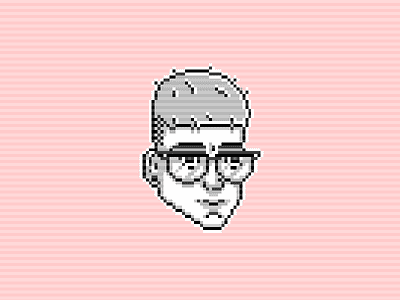 Self face game glasses macintosh pixel pixel art retro self portrait