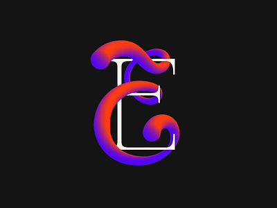 E – 36 Days of Type 36 days of type 3d e gradient letter letter e lettering logo logotype type typography