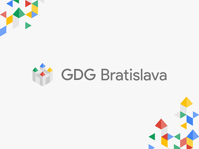 GDG Bratislava brand branding castle gdg google identity isometric isomety logo logotype